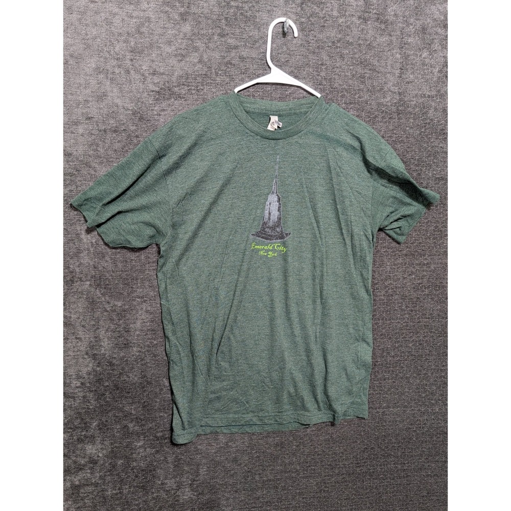 Wicked Broadway Musical T Shirt Mens Large Emerald City New York Green Heather